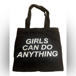 🖤💄✔️ Girls can do anything!!  black and white tote bag🖤💄✔️❤️